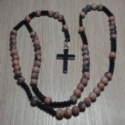 Różaniec naszyjnik Jadeit sznurek