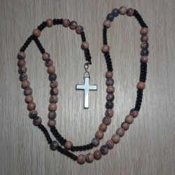 Różaniec naszyjnik Jadeit sznurek