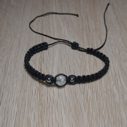 Bransoletka na rękę sznurek Kwarc lodowy