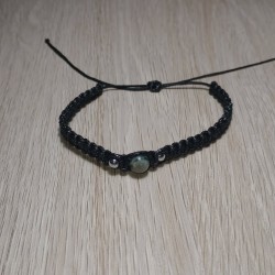 Bransoletka na rękę sznurek Zoisyt z rubinem