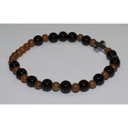 Różaniec 10-tka na rękę bransoletka Onyks